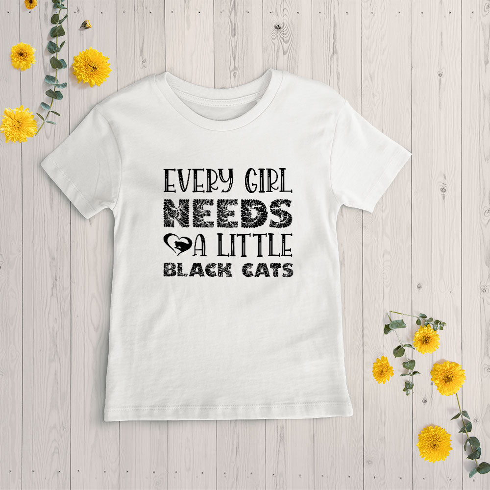 Every Girl Needs a Little Black Cats Unisex T-Shirt at $22.95 found at Personalizedpetlovergifts