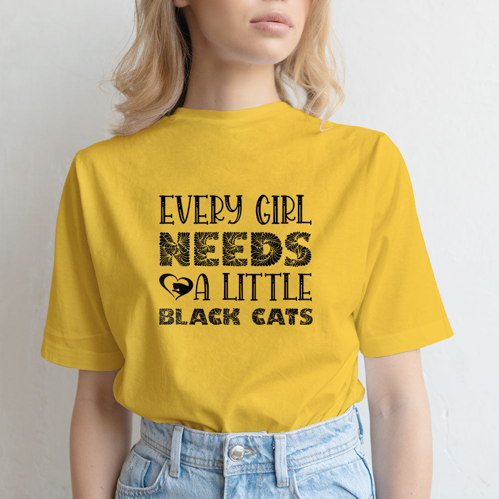 Every Girl Needs a Little Black Cats Unisex T-Shirt at $22.95 found at Personalizedpetlovergifts