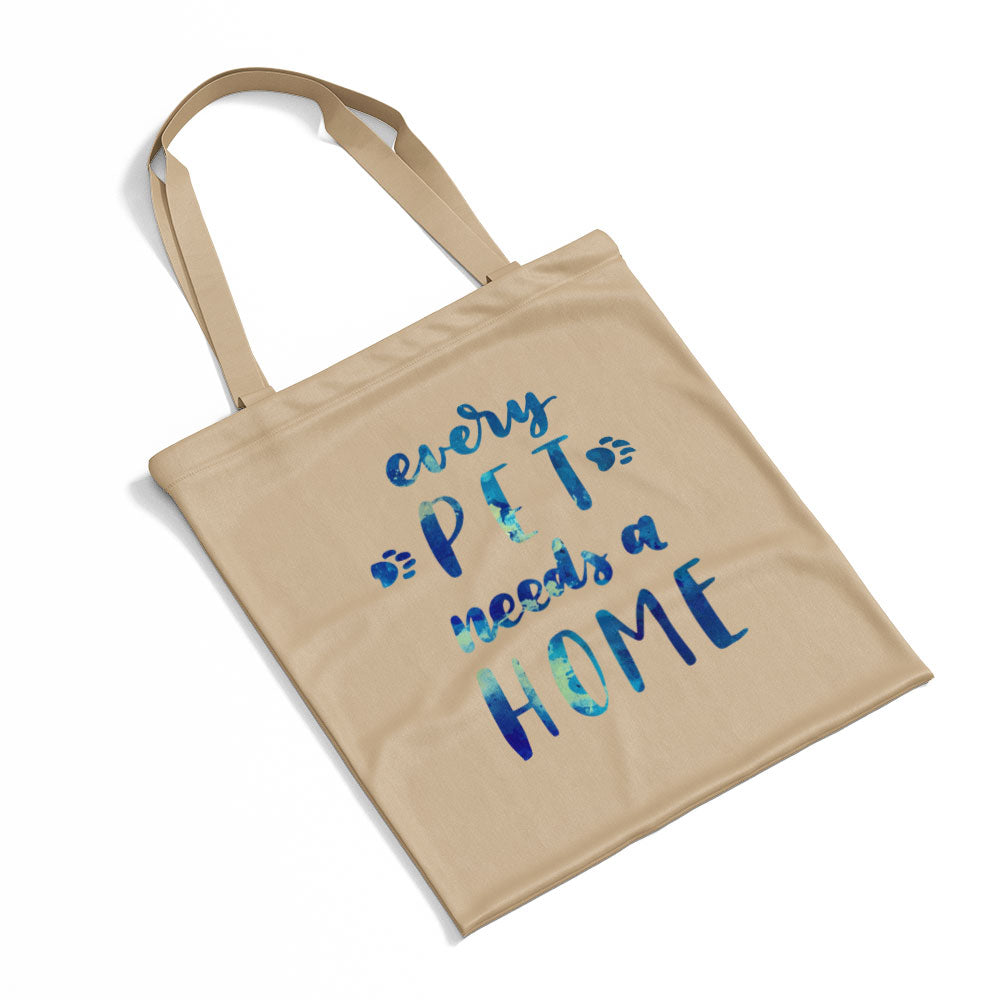 Every Pet Needs A Home With Paws With Galaxy Font Totes at $22.95 found at Personalizedpetlovergifts