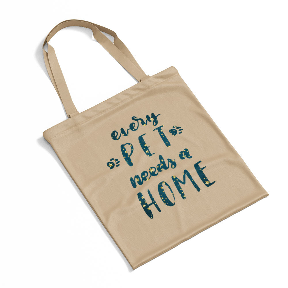 Every Pet Needs A Home With Star Font Totes at $22.95 found at Personalizedpetlovergifts