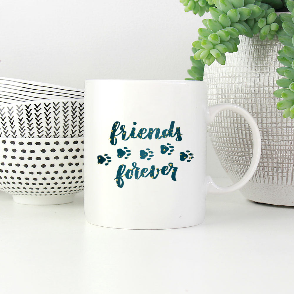 Friends Forever with star font Mugs at $13.95 found at Personalizedpetlovergifts