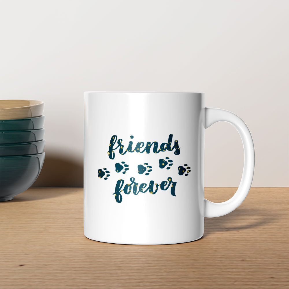 Friends Forever with star font Mugs at $13.95 found at Personalizedpetlovergifts