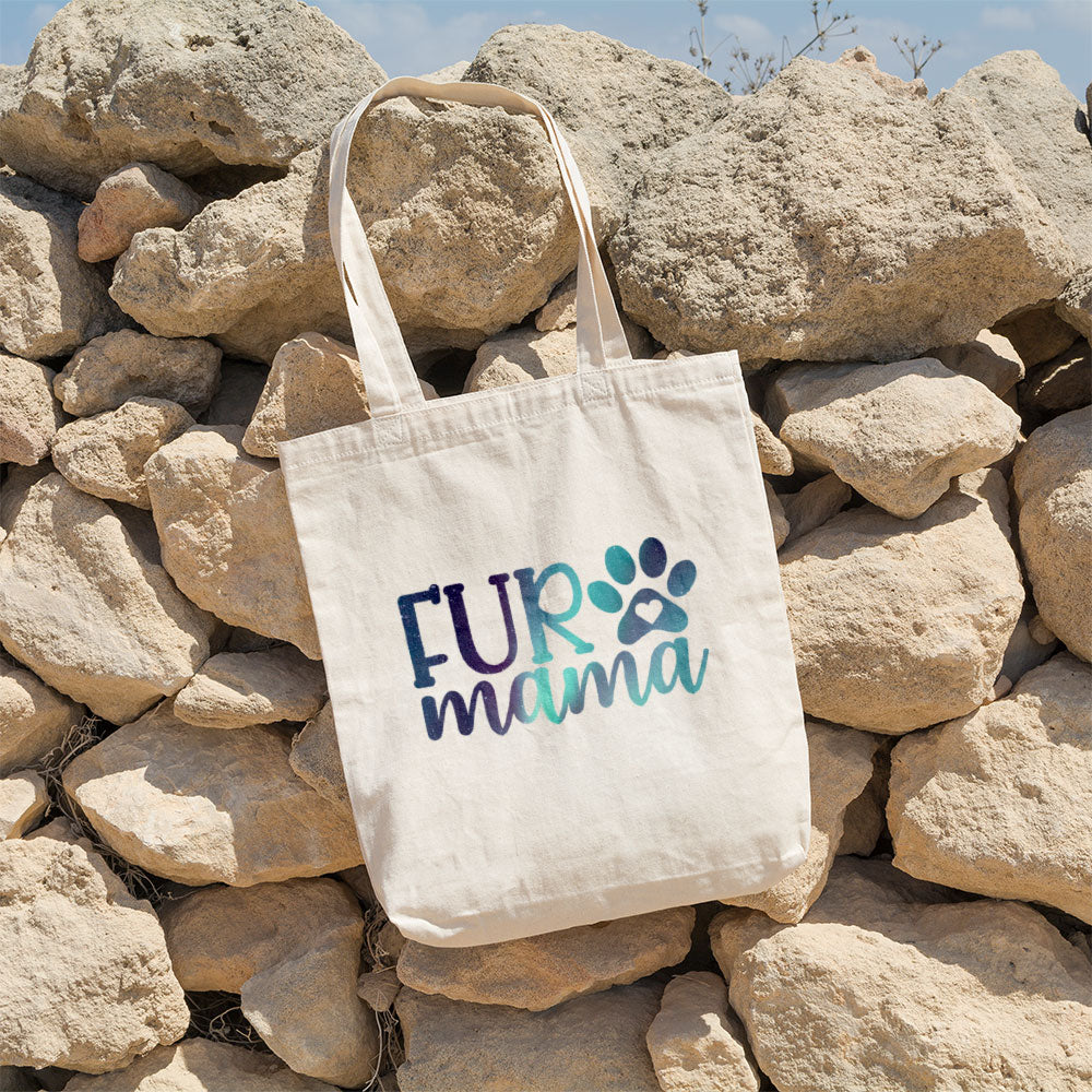 Fur Mama With Green Galaxy Font Totes at $22.95 found at Personalizedpetlovergifts