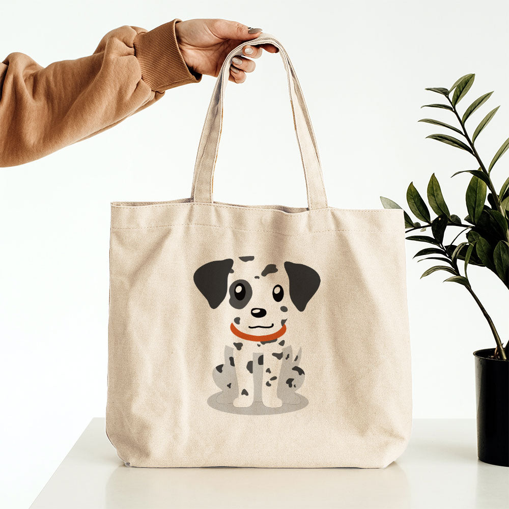 Happy Dalmation Puppy Totes at $22.95 found at Personalizedpetlovergifts