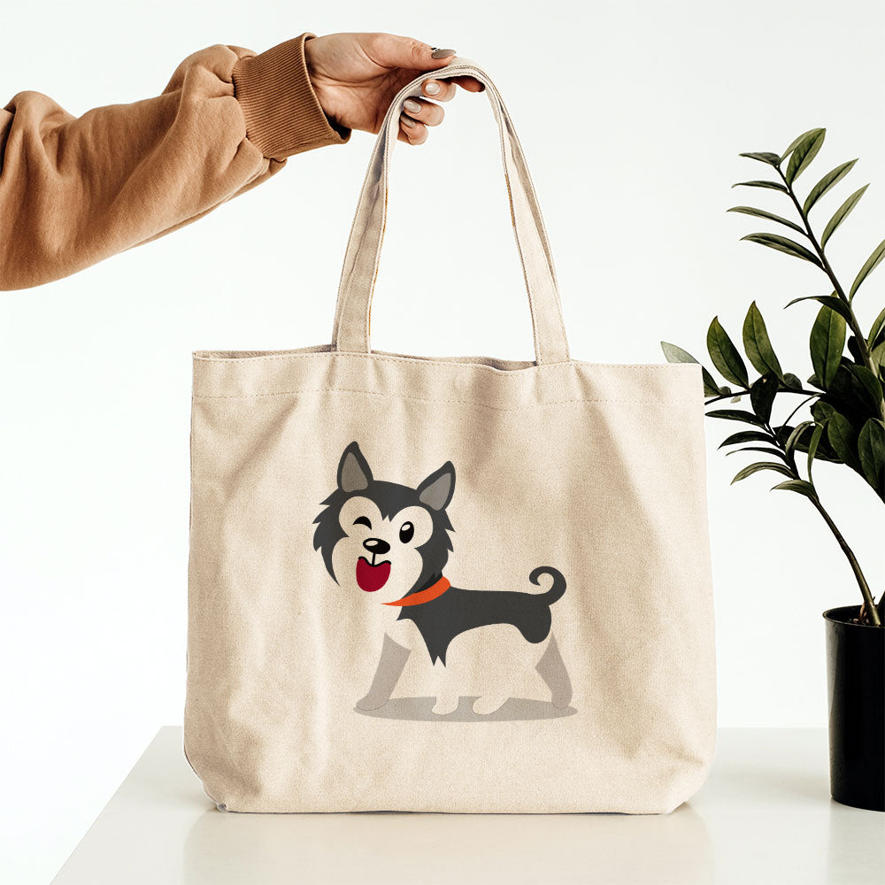 Happy Husky Puppy Totes at $22.95 found at Personalizedpetlovergifts