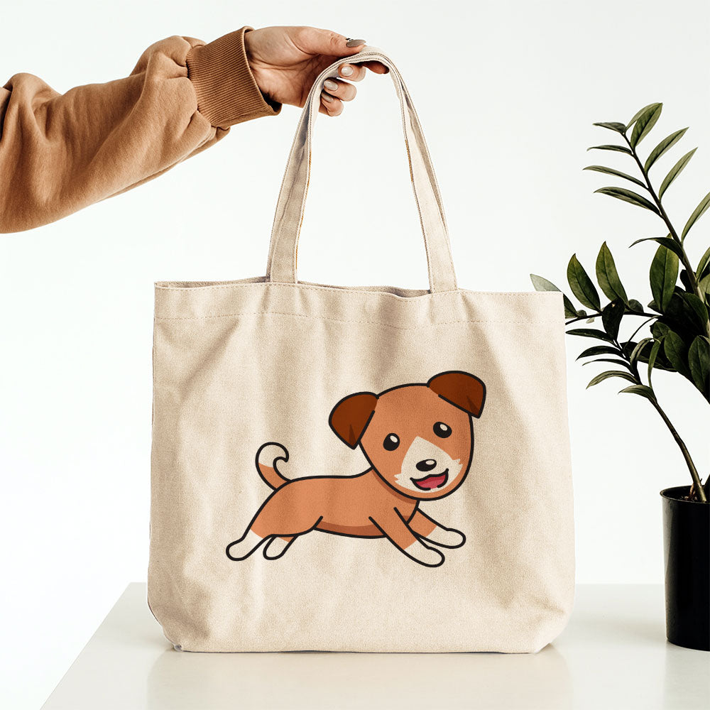 Happy Jumping Puppy Totes at $22.95 found at Personalizedpetlovergifts