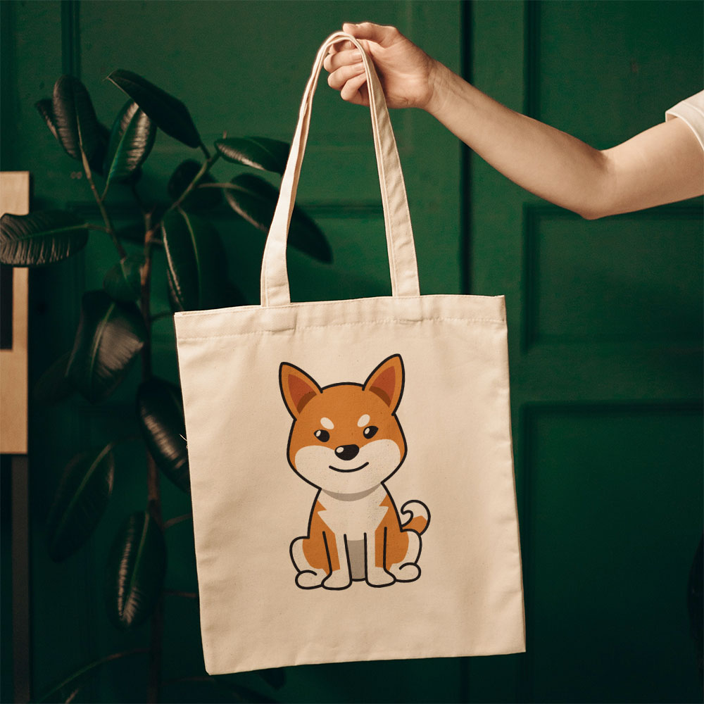 Happy Shiba Cartoon Totes at $22.95 found at Personalizedpetlovergifts