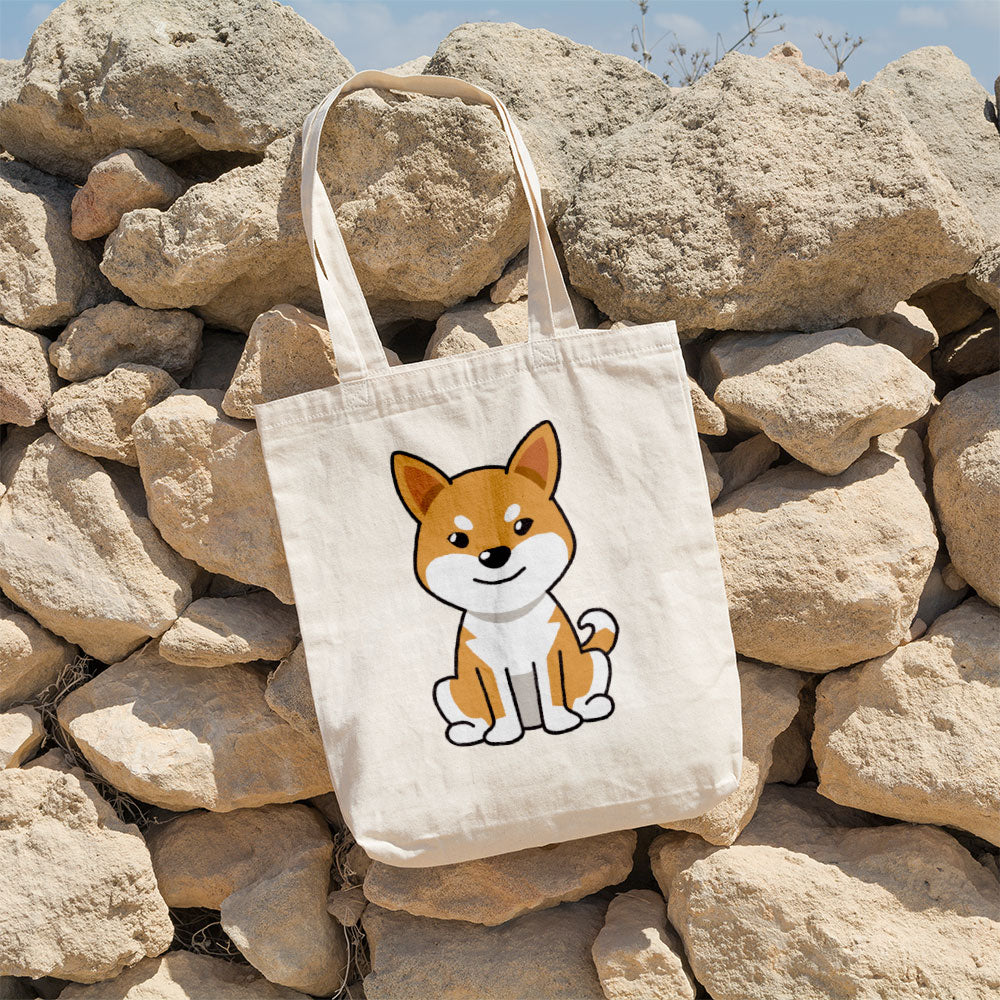 Happy Shiba Cartoon Totes at $22.95 found at Personalizedpetlovergifts