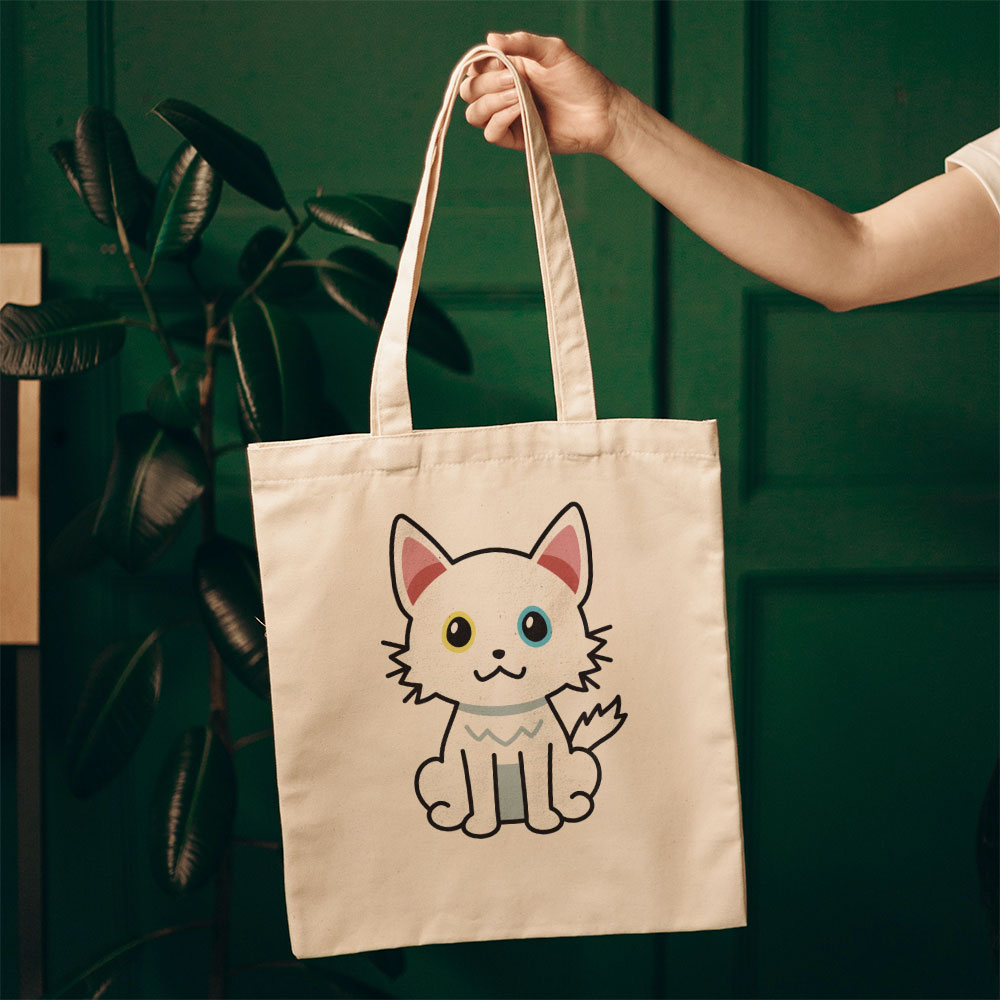 Happy White Dog Totes at $22.95 found at Personalizedpetlovergifts