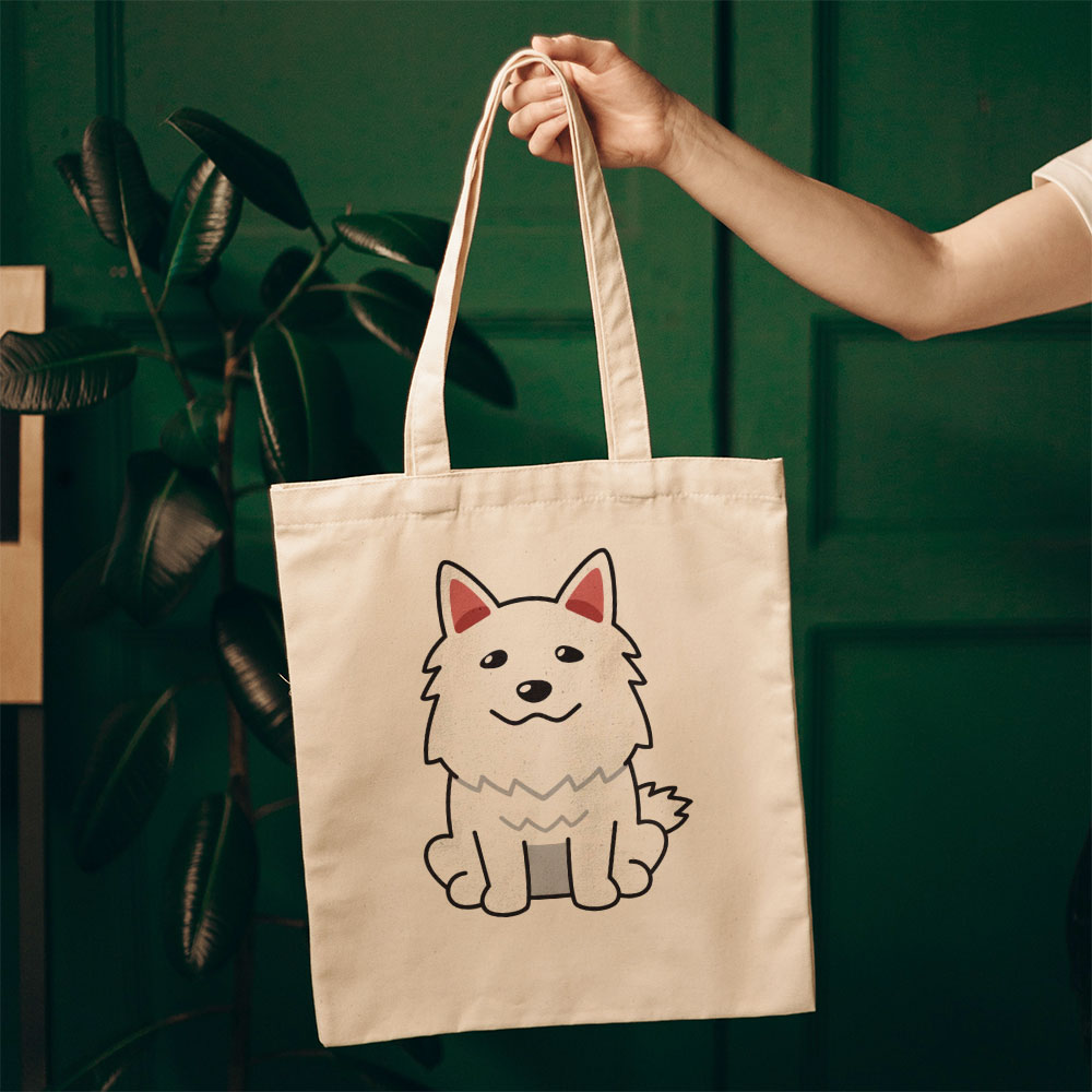 Happy White Husky Totes at $22.95 found at Personalizedpetlovergifts