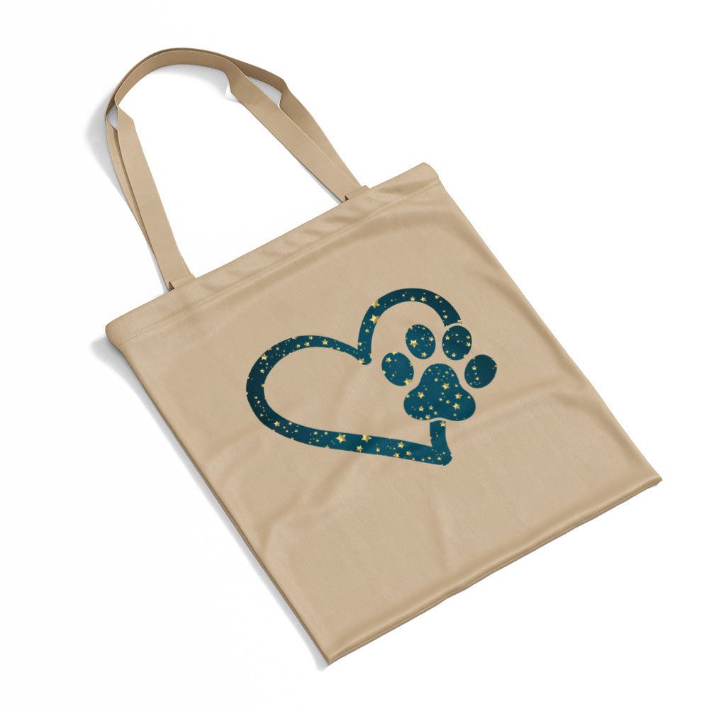 Heart With A Paw With Star Font Totes at $22.95 found at Personalizedpetlovergifts