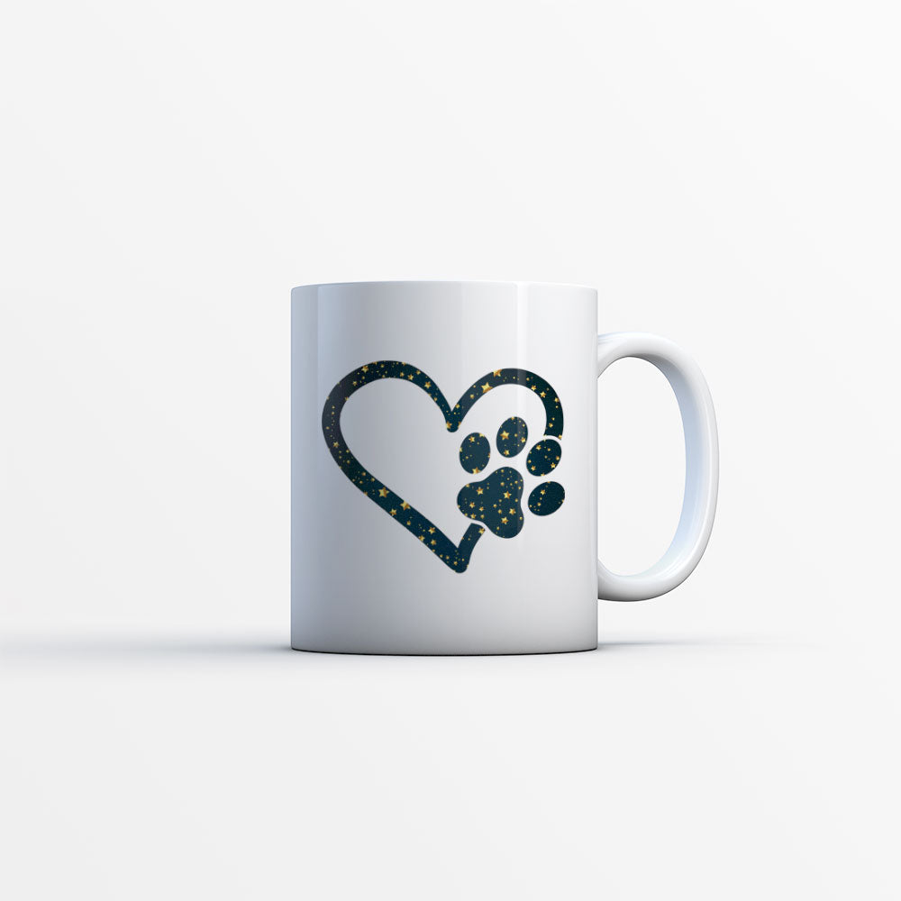 Heart With A Paw with star font Mugs at $13.95 found at Personalizedpetlovergifts