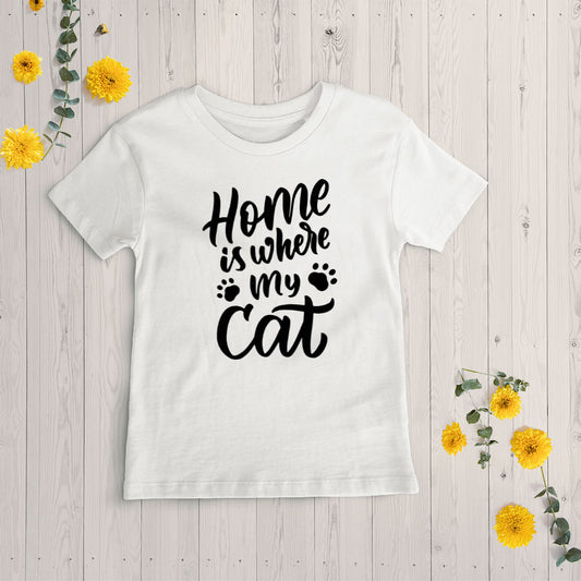 Home Is Where My Cat Is Unisex T-Shirt at $22.95 found at Personalizedpetlovergifts