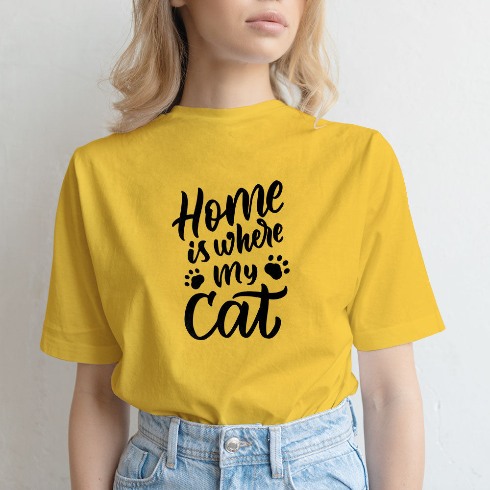 Home Is Where My Cat Is Unisex T-Shirt at $22.95 found at Personalizedpetlovergifts