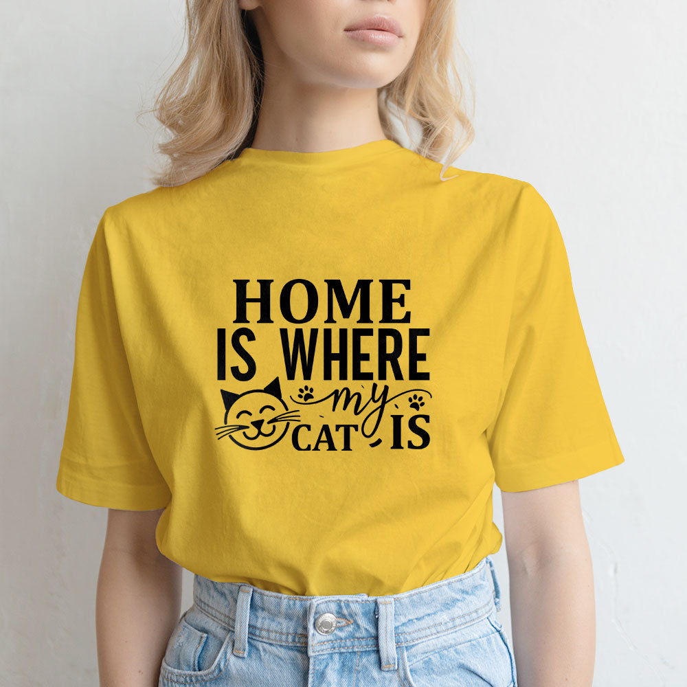 Home Is Where My Cat Unisex T-Shirt at $22.95 found at Personalizedpetlovergifts