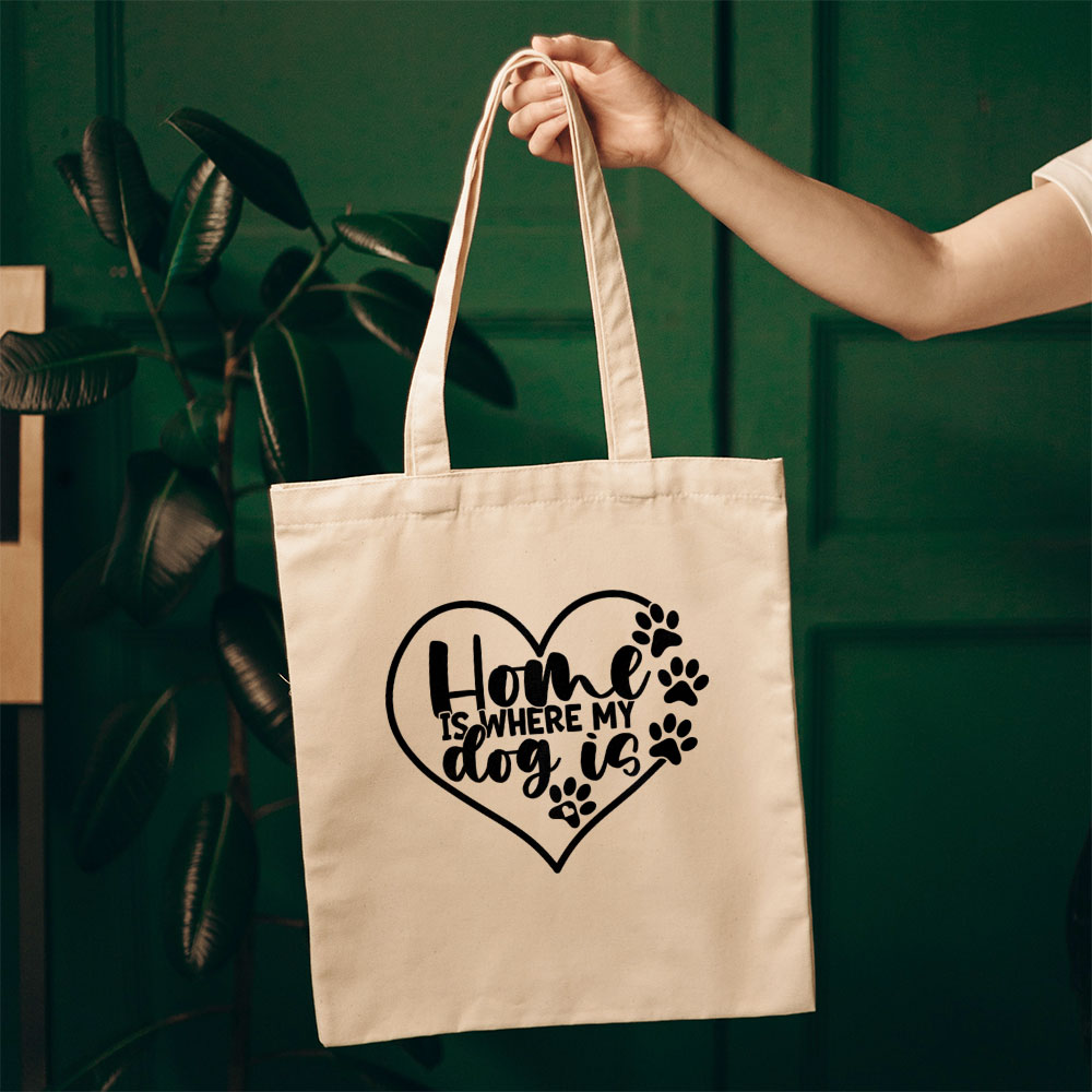 Home Is Where My Dog Is Totes at $22.95 found at Personalizedpetlovergifts