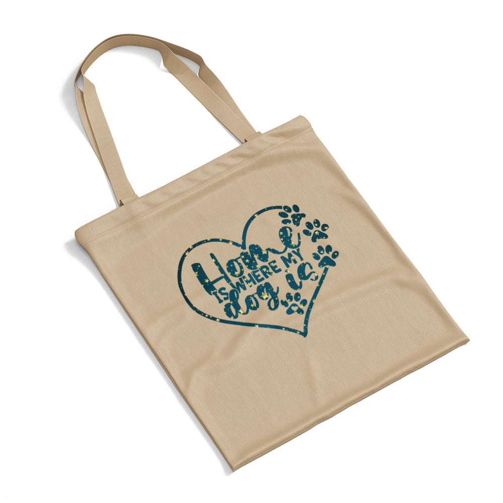 Home Is Where My Dog Is With Star Font Totes at $22.95 found at Personalizedpetlovergifts