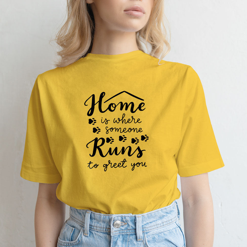 Home Is Where The Cat Is With Hearts Unisex T-Shirt at $22.95 found at Personalizedpetlovergifts