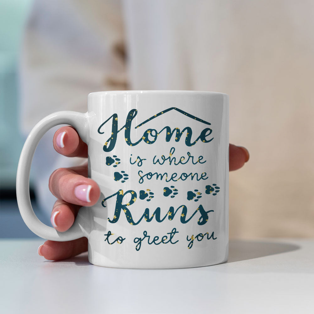 Home Is Where The Cat Is In Star Pattern Mug at $13.95 found at Personalizedpetlovergifts