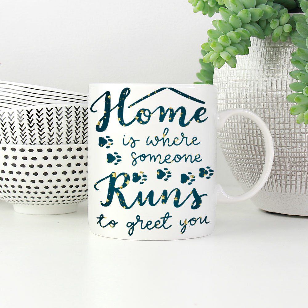 Home Is Where The Cat Is In Star Pattern Mug at $13.95 found at Personalizedpetlovergifts