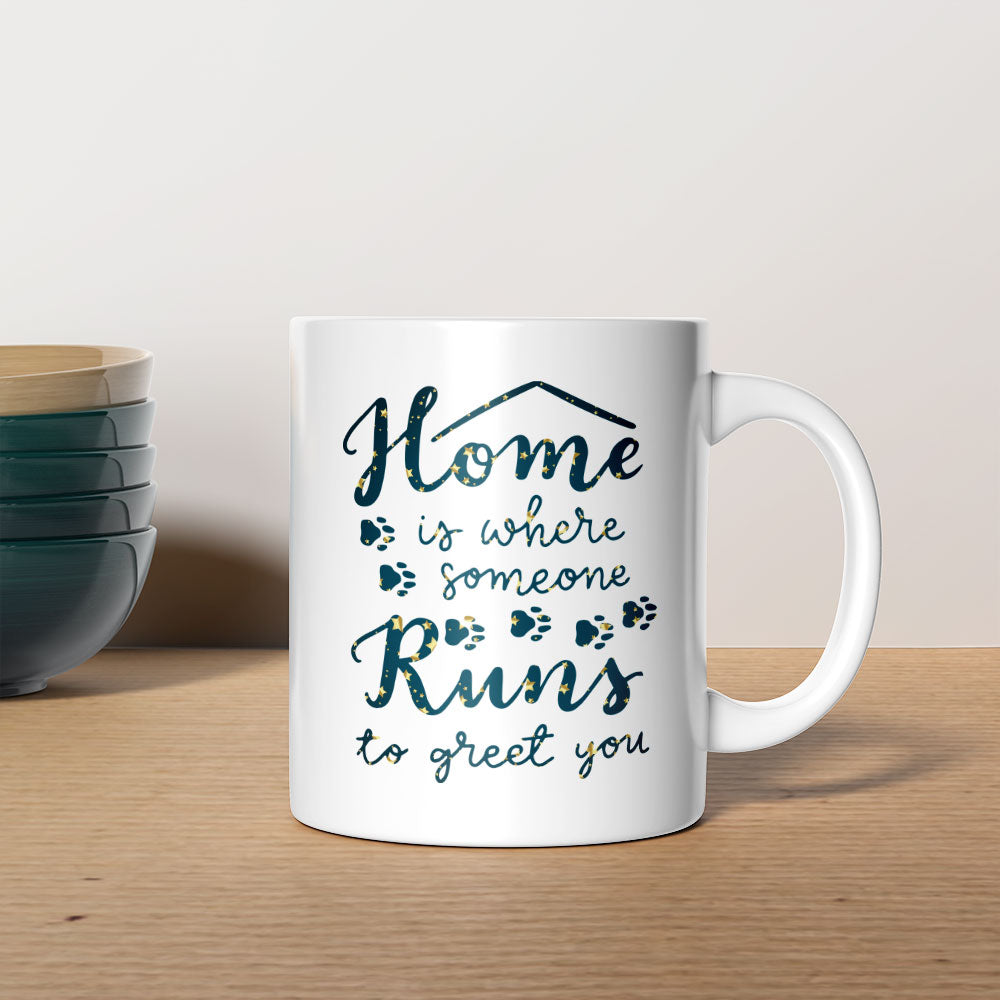 Home Is Where The Cat Is In Star Pattern Mug at $13.95 found at Personalizedpetlovergifts