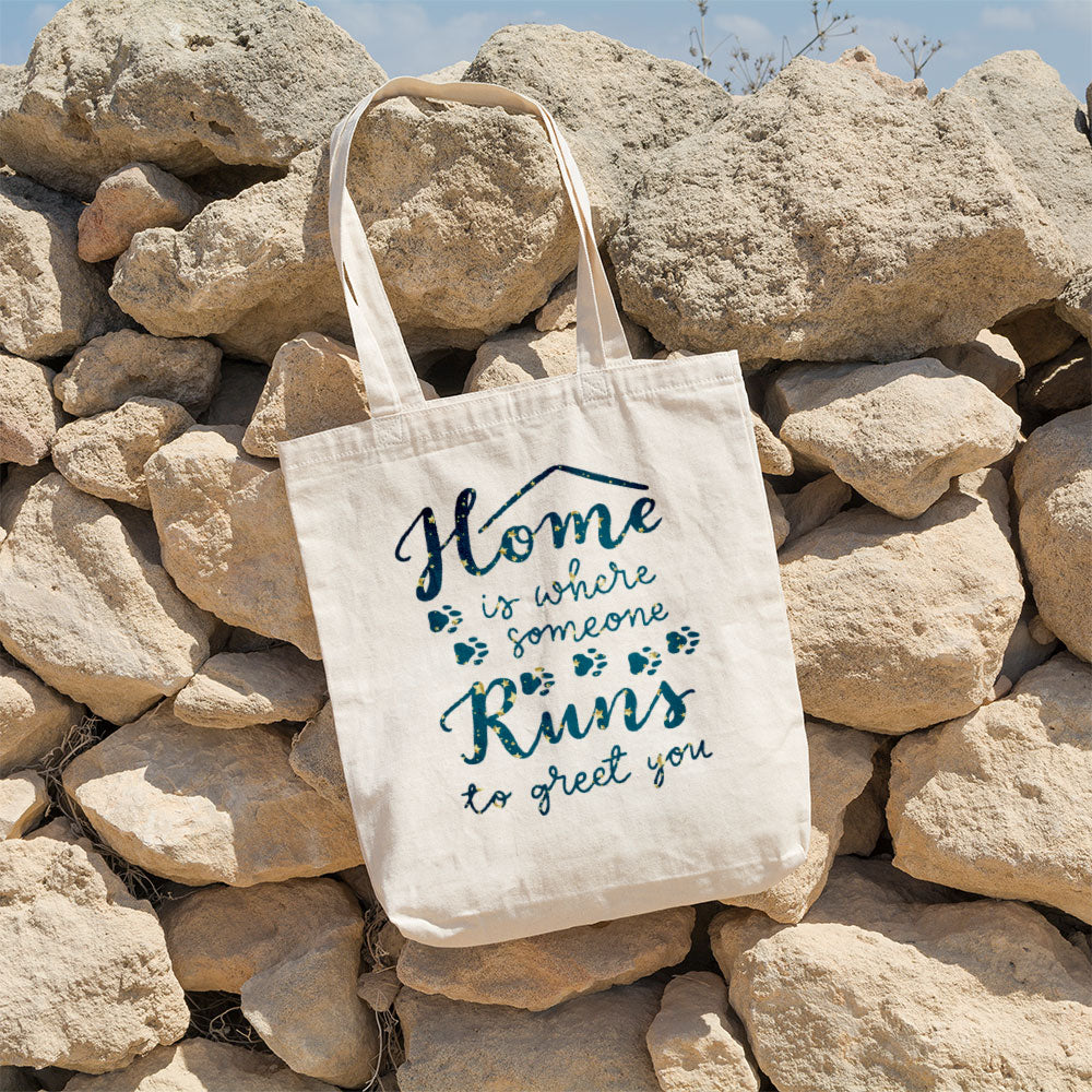 Home Is Where The Cat Is In Star Pattern Tote at $22.95 found at Personalizedpetlovergifts