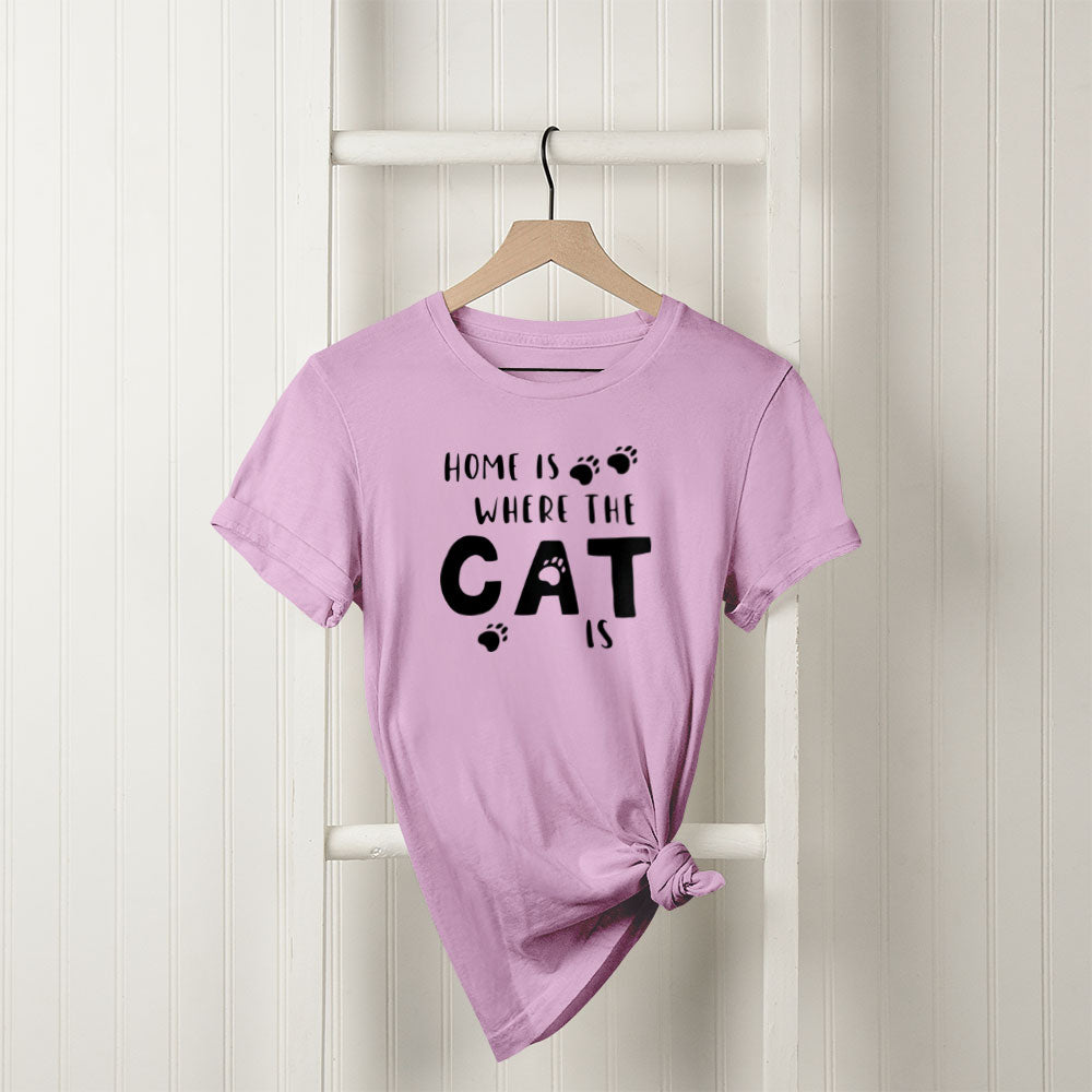 Home Is Where The Cat Is Unisex T-Shirt at $22.95 found at Personalizedpetlovergifts