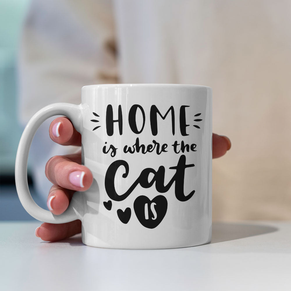 home is where cat Coffee Mug at $13.95 found at Personalizedpetlovergifts