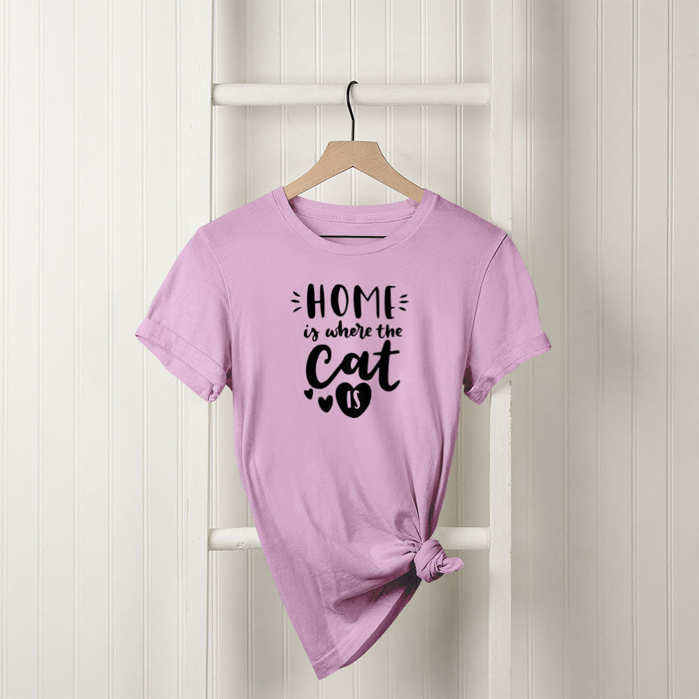 home is where cat Unisex T-Shirt at $22.95 found at Personalizedpetlovergifts