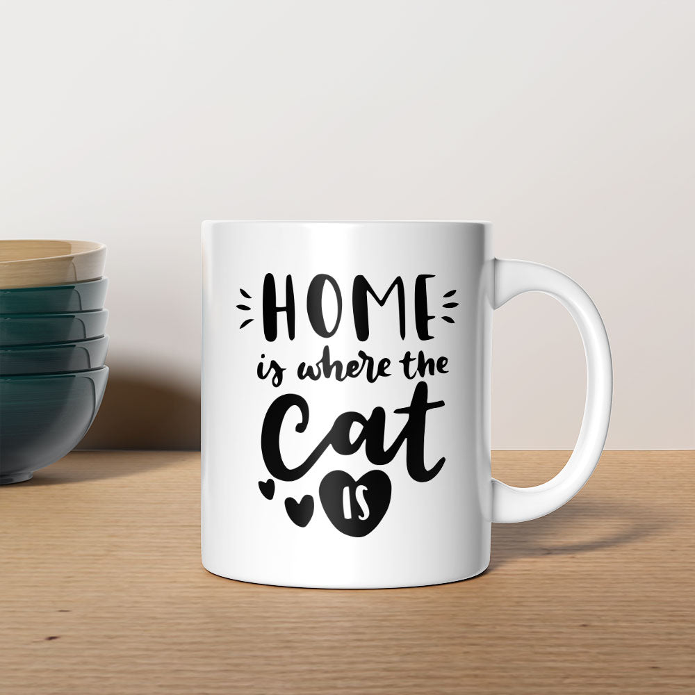 home is where cat Coffee Mug at $13.95 found at Personalizedpetlovergifts