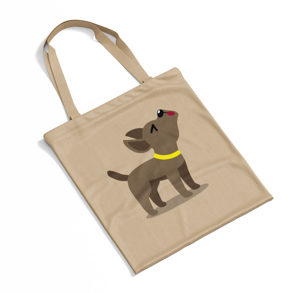 Howling Puppy Cartoon Totes at $22.95 found at Personalizedpetlovergifts