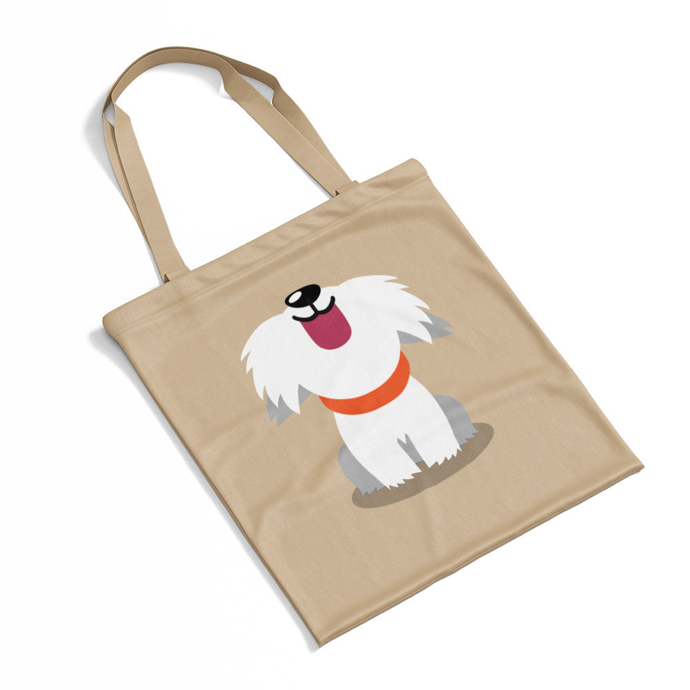 Howling White Puppy Totes at $22.95 found at Personalizedpetlovergifts