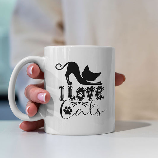 I Love Cats Coffee Mug at $13.95 found at Personalizedpetlovergifts