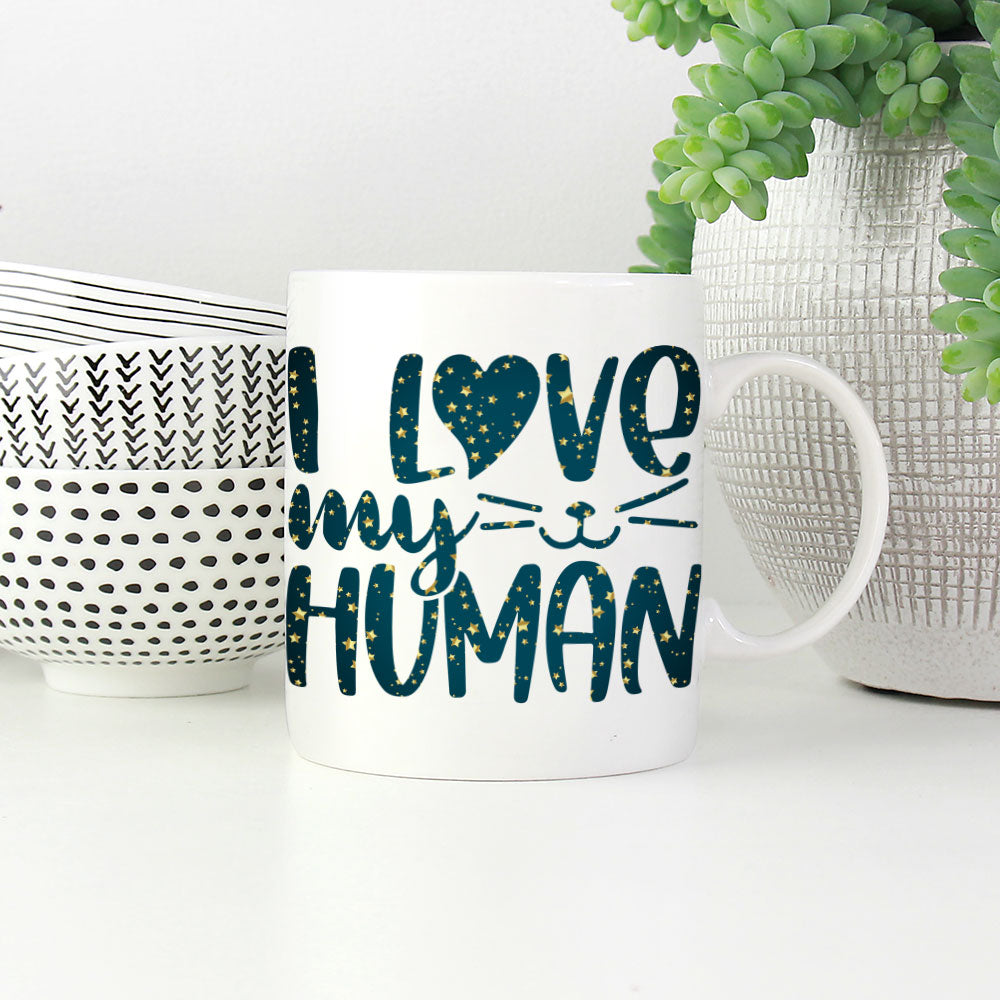 I Love Cats With Cat Ears In Star Pattern Mug at $13.95 found at Personalizedpetlovergifts