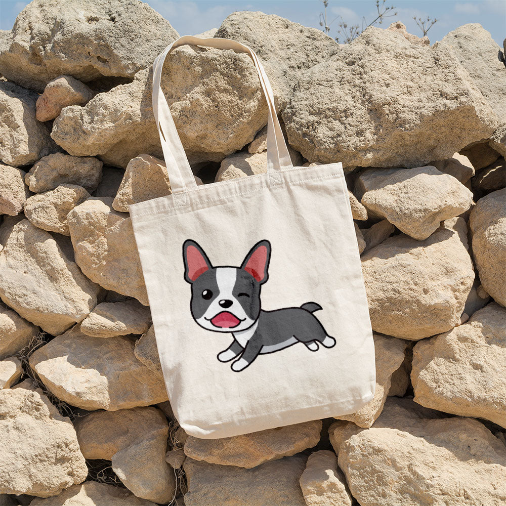 Jumping French Bulldg Totes at $22.95 found at Personalizedpetlovergifts