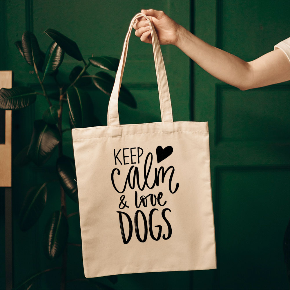 Keep Calm And Love Dogs Totes at $22.95 found at Personalizedpetlovergifts