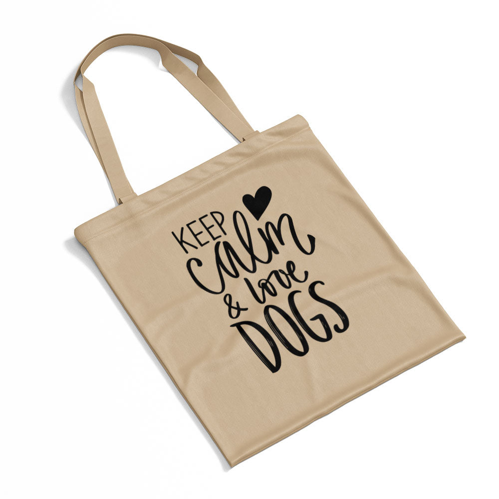 Keep Calm And Love Dogs Totes at $22.95 found at Personalizedpetlovergifts