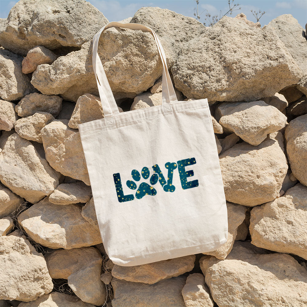 LOVE With Star Font Totes at $22.95 found at Personalizedpetlovergifts