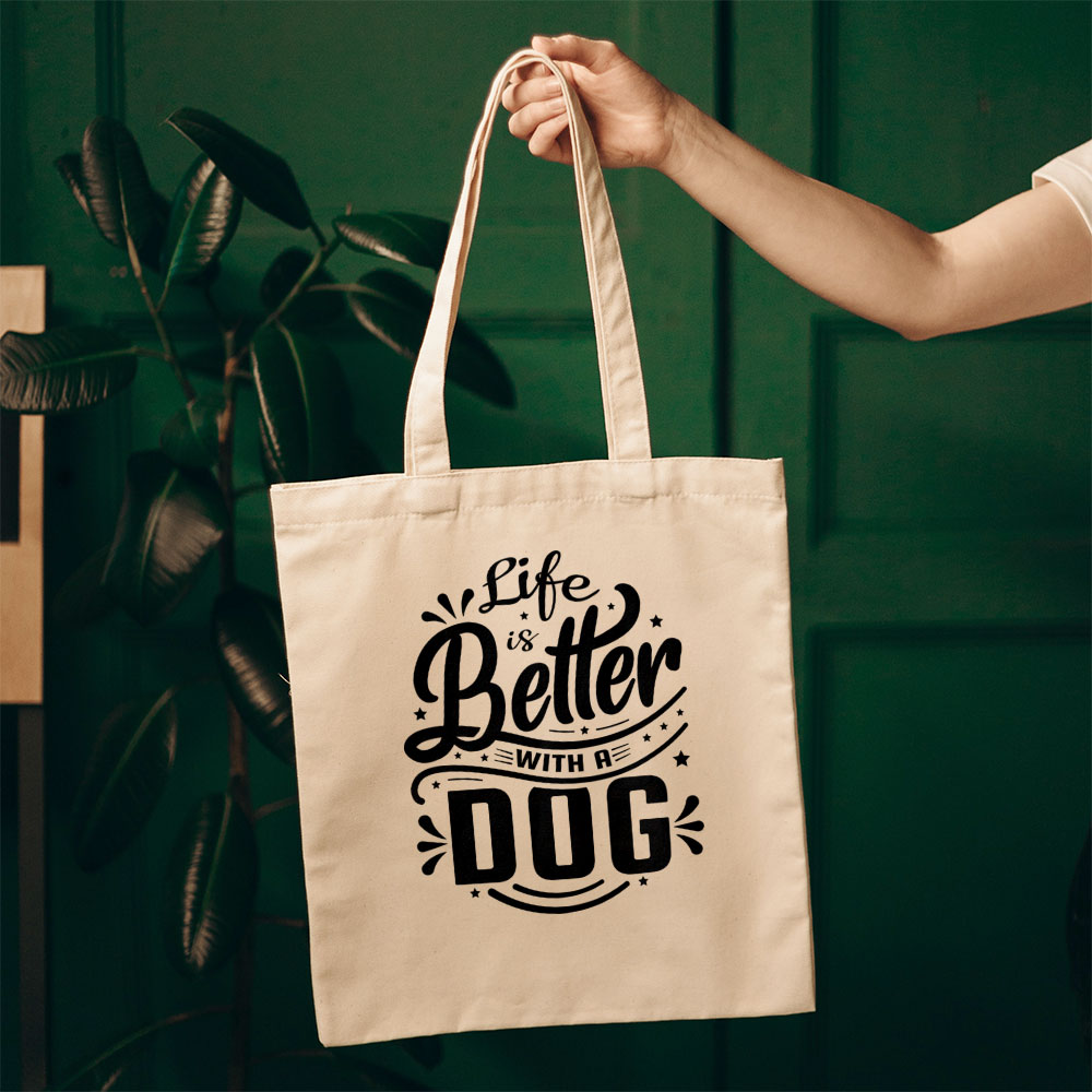 Life Is Better With A Dog Totes at $22.95 found at Personalizedpetlovergifts