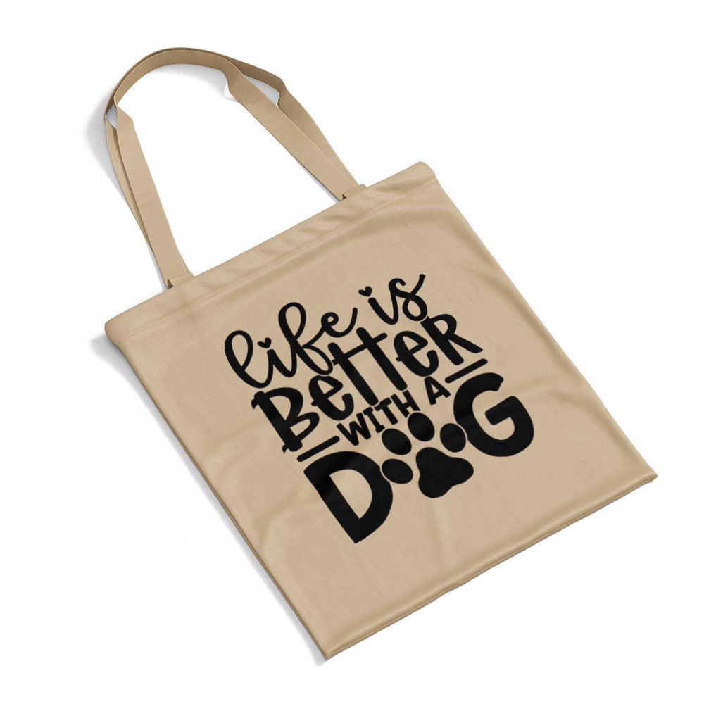 Life Is Better With A Dog With A Paw Totes at $22.95 found at Personalizedpetlovergifts