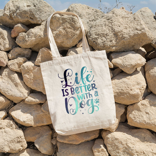 Life Is Better With A Dog With Paws Totes at $22.95 found at Personalizedpetlovergifts