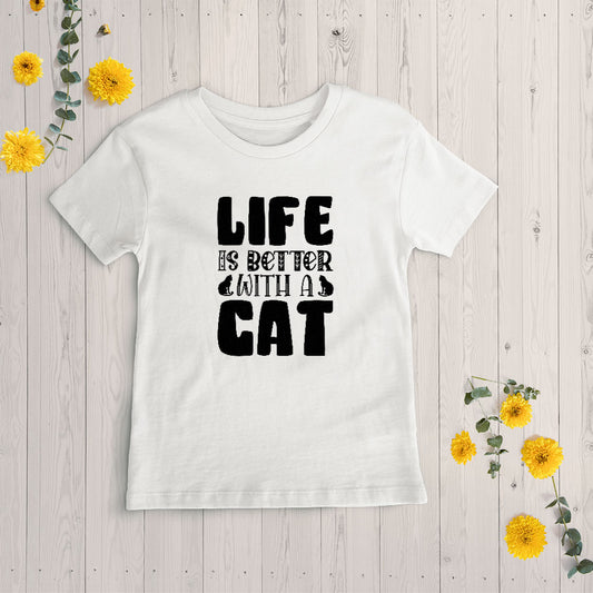 Life Is Good With a Cat Unisex T-Shirt at $22.95 found at Personalizedpetlovergifts