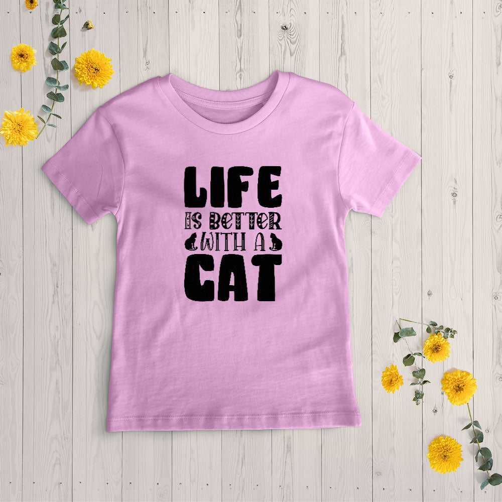 Life Is Good With a Cat Unisex T-Shirt at $22.95 found at Personalizedpetlovergifts