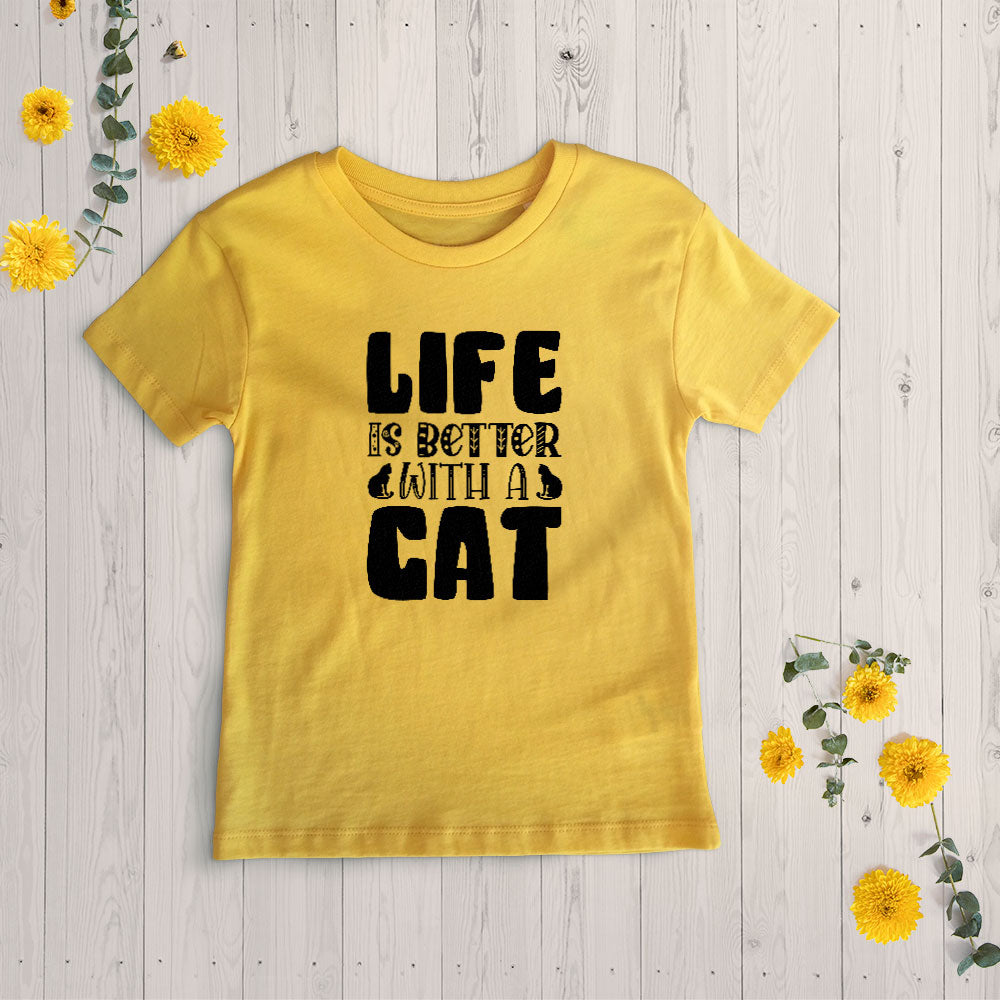 Life Is Good With a Cat Unisex T-Shirt at $22.95 found at Personalizedpetlovergifts