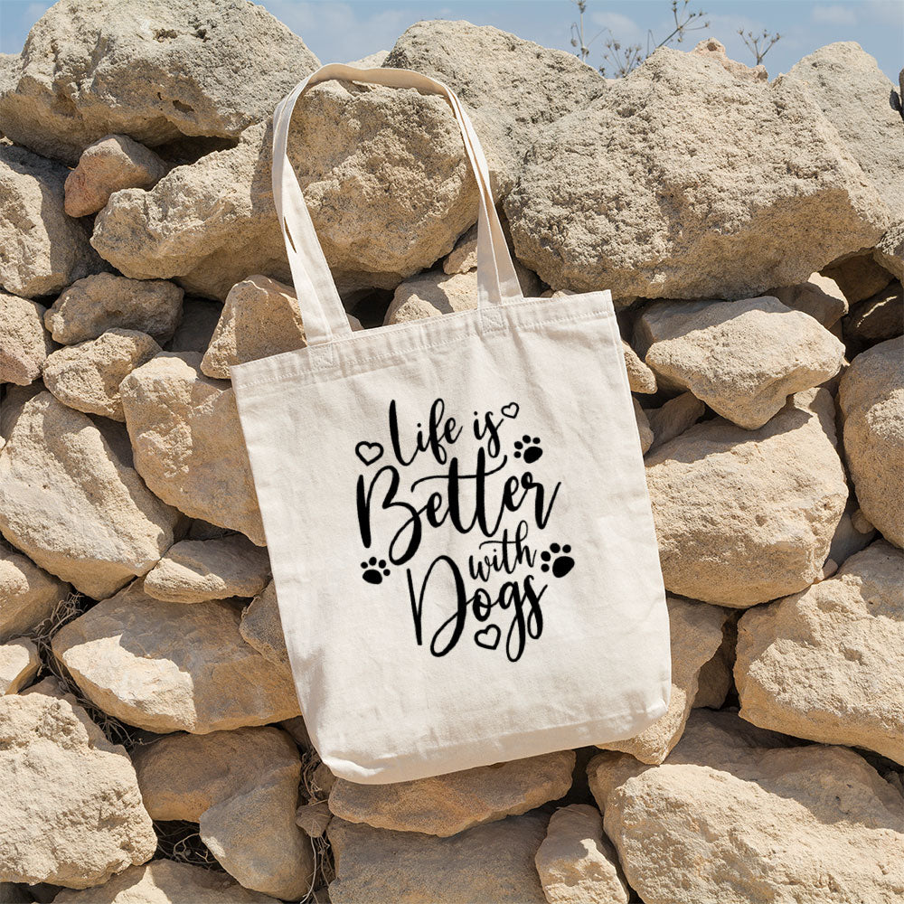 Life Is Better With Dogs Totes at $22.95 found at Personalizedpetlovergifts