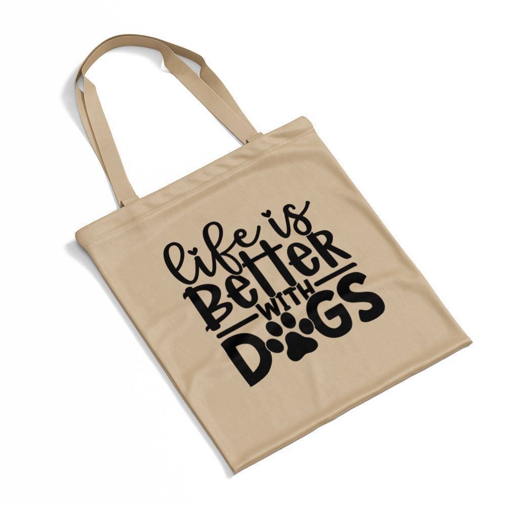 Life Is Better With Dogs With A Paw Totes at $22.95 found at Personalizedpetlovergifts