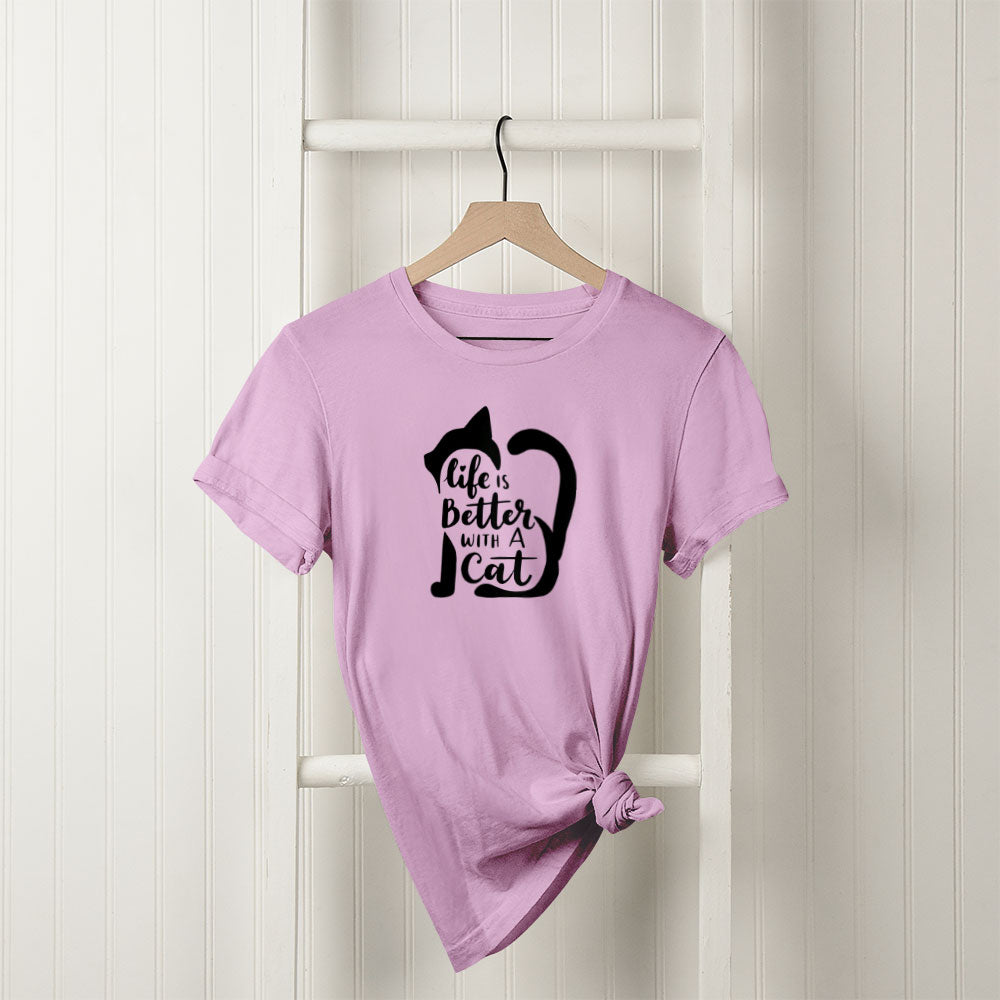 life is better with cats Unisex T-Shirt at $22.95 found at Personalizedpetlovergifts