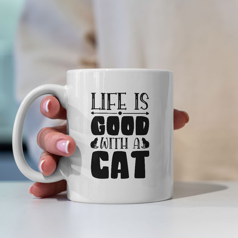 life is better wit cats Coffee Mug at $13.95 found at Personalizedpetlovergifts