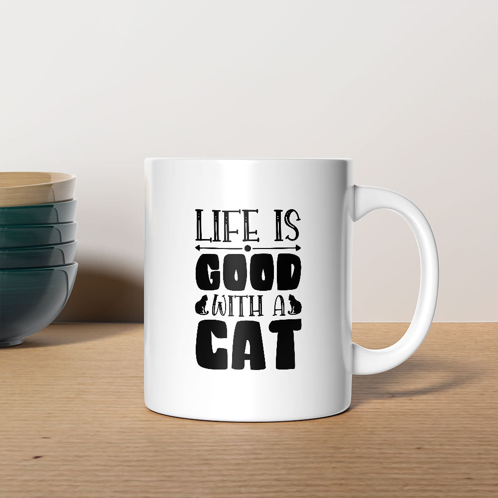 life is better wit cats Coffee Mug at $13.95 found at Personalizedpetlovergifts