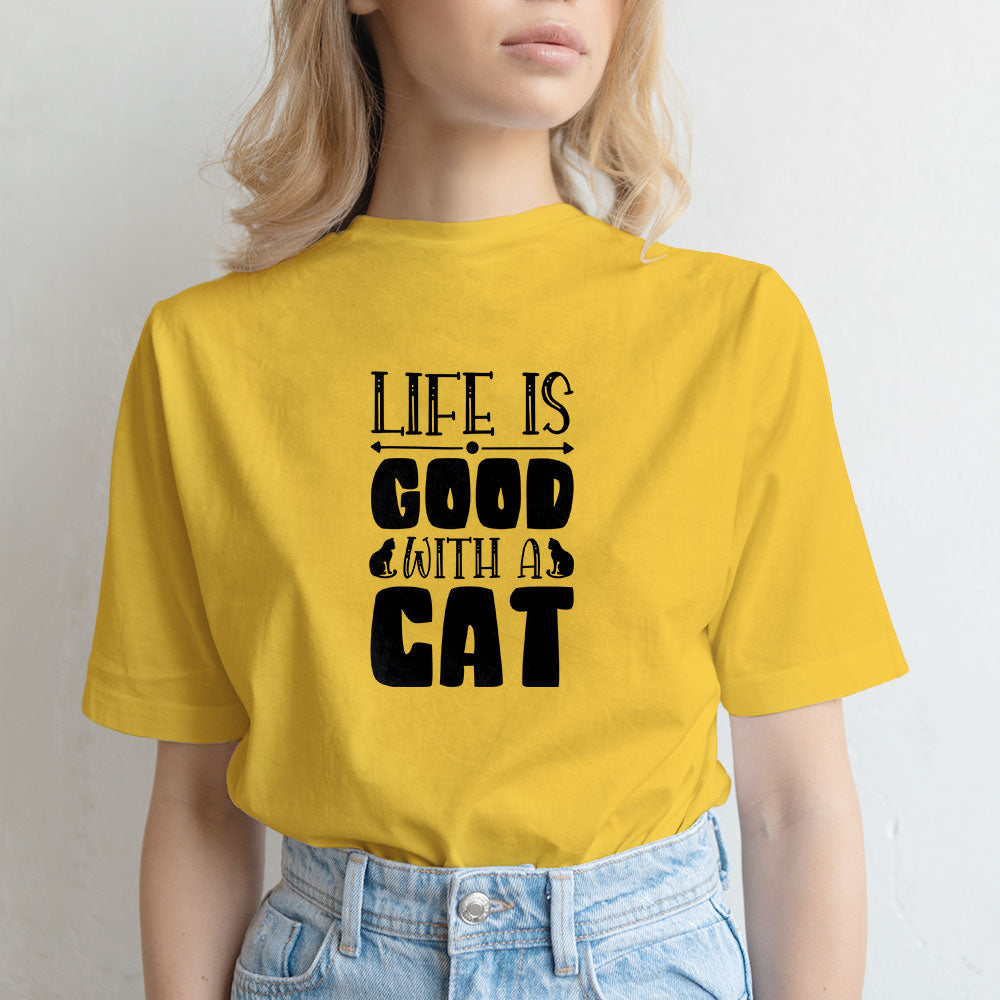 life is better wit cats Unisex T-Shirt at $22.95 found at Personalizedpetlovergifts